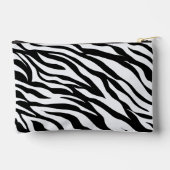 Zebra Animal Print Black and White Safari アクセサリーポーチ (裏面)