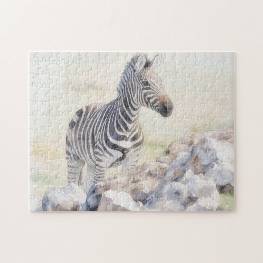 Zebra Art Wild Animal Puzzle ジグソーパズル (横)