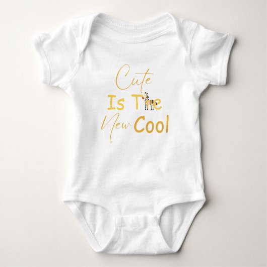 Zebra Baby Clothes Cute Quote Cool Humor Stripes ベビーボディスーツ (正面)