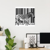 Zebra Barcode Art Poster ポスター (ホームオフィス)