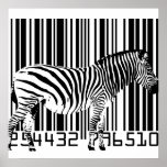 Zebra Barcode Art Poster ポスター<br><div class="desc">Iconic Zebra Barcode Art Design</div>