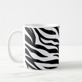 Zebra Black and White Pattern コーヒーマグカップ (左)