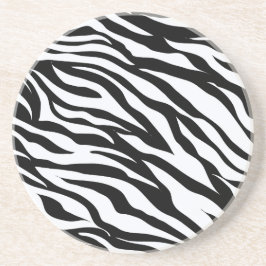 Zebra Black and White Pattern Drink Coasters コースター