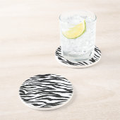 Zebra Black and White Pattern Drink Coasters コースター (側面)