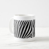 Zebra black and white print photo coffee mug コーヒーマグカップ (正面左)