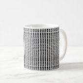 Zebra Black & White Checkered Mug コーヒーマグカップ (正面右)