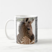 Zebra Black & White Checkered Mug コーヒーマグカップ (左)