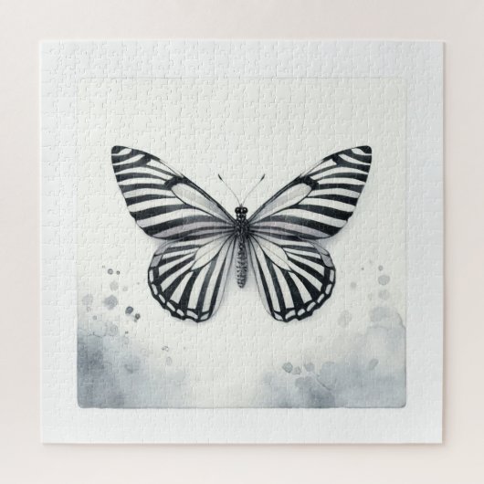 Zebra Butterfly Watercolor AREF295 - Watercolor ジグソーパズル (縦)