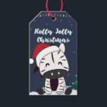 Zebra Christmas Zebras Winter Animals Gift Tags ギフトタグ<br><div class="desc">The zebra for Christmas with fairy lights. Funny animals with gifts and snow for the holidays. Also funny for Christmas in July. zebras are cute animals and perfect for Christmas.</div>