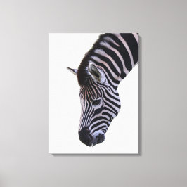 Zebra Close-Up | Black & White Wildlife Wall Art キャンバスプリント