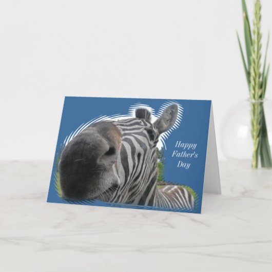 Zebra Close up - Happy Father's Day カード (正面)