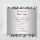 Zebra Diva素晴らしい50女性50th誕生日パーティー 招待状 (裏面)