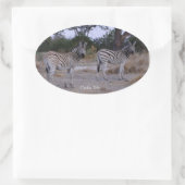 Zebra Double撮影 楕円形シール (バッグ)