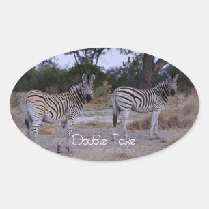 Zebra Double撮影 楕円形シール