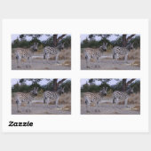Zebra Double撮影 長方形シール (シート)