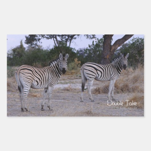 Zebra Double撮影 長方形シール (正面)