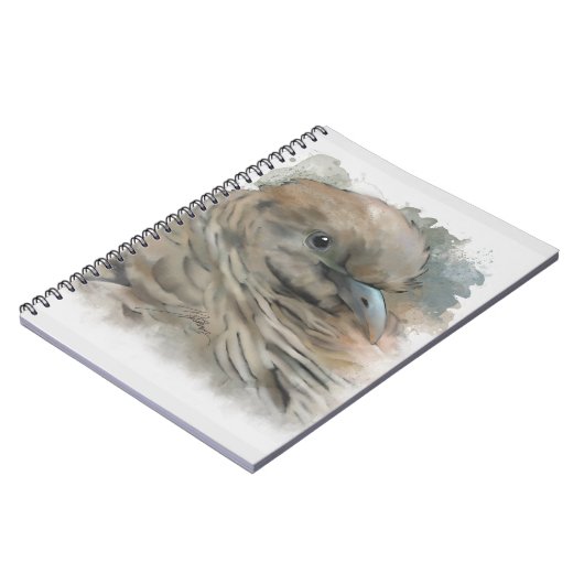 Zebra Dove Watercolor  ノートブック (左側)