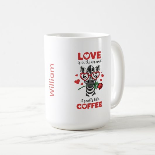 Zebra Express Your Love Mug コーヒーマグカップ (正面右)