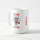 Zebra Express Your Love Mug コーヒーマグカップ (正面左)