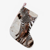 ZEBRA FAMILY スモールクリスマスストッキング (正面 (吊り時))