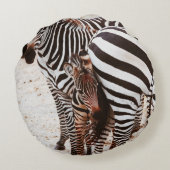 ZEBRA FAMILY ラウンドクッション (裏面)