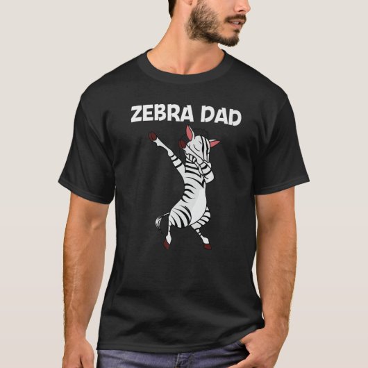 Zebra For Dad Father African Zoo Animal Tシャツ (正面)