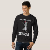 Zebra For Girls Kids African Zoo Animal  1 スウェットシャツ (正面フル)