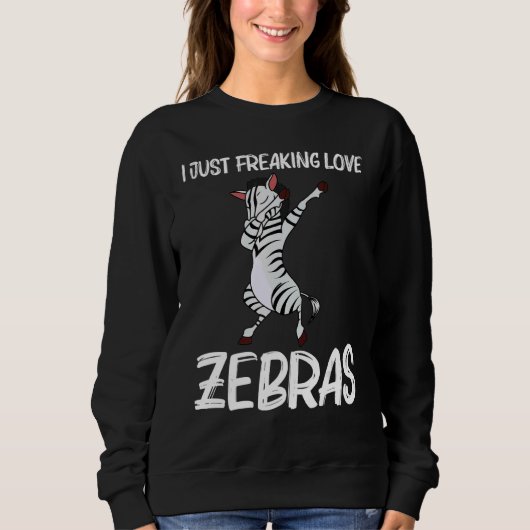 Zebra For Men Women African Zoo Animal  4 スウェットシャツ (正面)