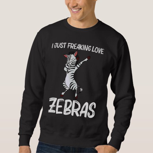 Zebra For Men Women African Zoo Animal  4 スウェットシャツ (正面)