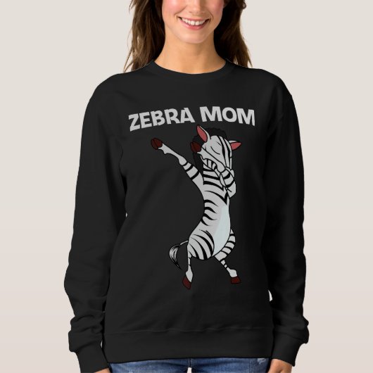 Zebra For Mom Mother African Zoo Animal スウェットシャツ (正面)