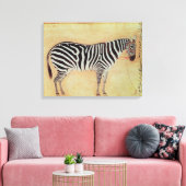 Zebra, from the "Minto Album", Mughal, 1621, キャンバスプリント (インサイチュ (リビング))