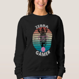 Zebra Gamer Graphic For Gamer Kids Men & Women スウェットシャツ