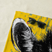 Zebra Graffiti Pop Art Portrait Illustration ビーチタオル (インサイチュ)