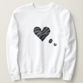 Zebra-heart スウェットシャツ