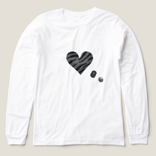 Zebra-heart トライブレンドTシャツ (デザイン正面)