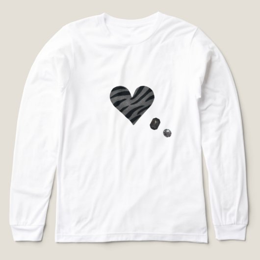 Zebra-heart トライブレンドＴシャツ (デザイン正面)