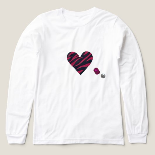 Zebra-heart トライブレンドＴシャツ (デザイン正面)