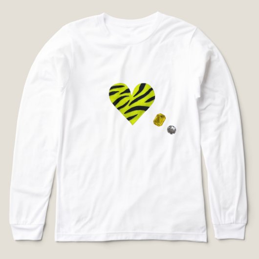 Zebra-heart トライブレンドTシャツ (デザイン正面)