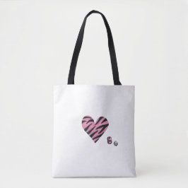 Zebra-heart トートバッグ