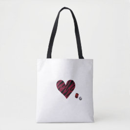 Zebra-heart トートバッグ
