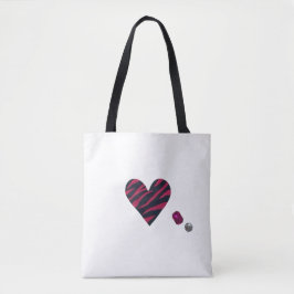 Zebra-heart トートバッグ