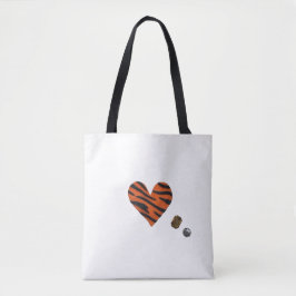 Zebra-heart トートバッグ
