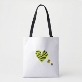 Zebra-heart トートバッグ