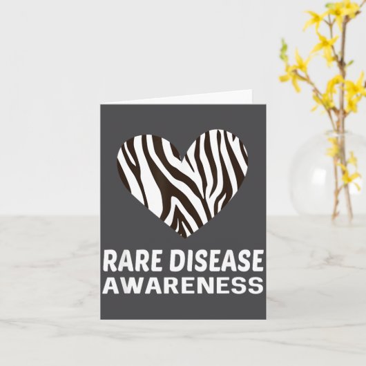 Zebra Heart Rare Disease Awareness Gift 2020  カード (黄色い花)
