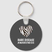 Zebra Heart Rare Disease Awareness Gift 2020  キーホルダー (正面)