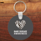Zebra Heart Rare Disease Awareness Gift 2020  キーホルダー (正面)