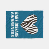 Zebra Heart Rare Disease Awareness Gift 2020  フリースブランケット (正面(横))