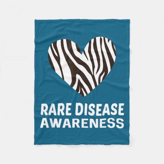 Zebra Heart Rare Disease Awareness Gift 2020  フリースブランケット (正面)