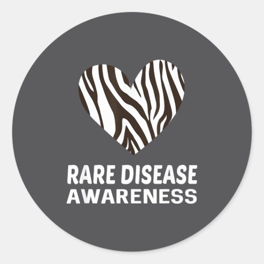 Zebra Heart Rare Disease Awareness Gift 2020 ラウンドシール (正面)