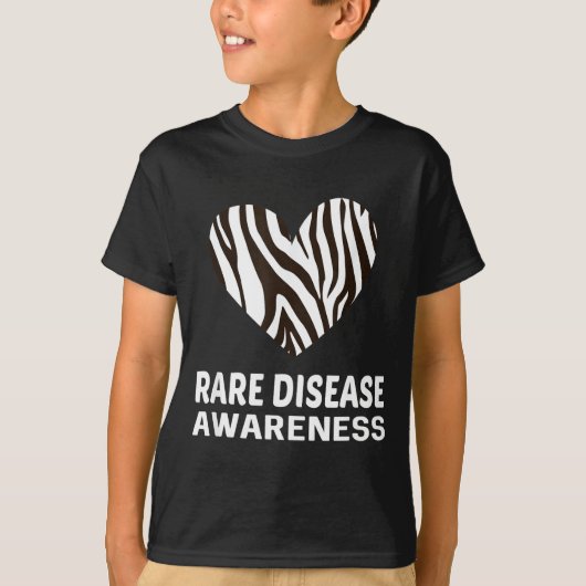 Zebra Heart Rare Disease Awareness Gift 2020  Tシャツ (正面)